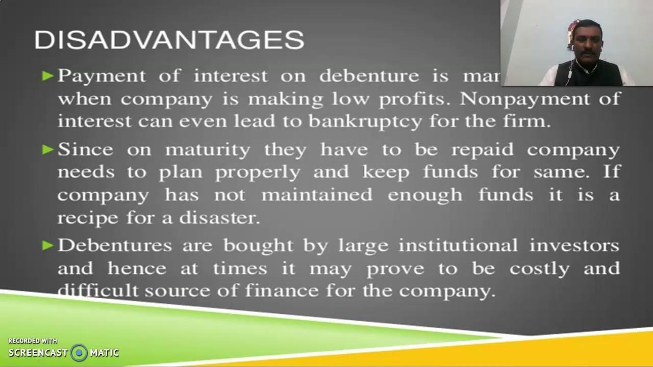 benefits of debenture