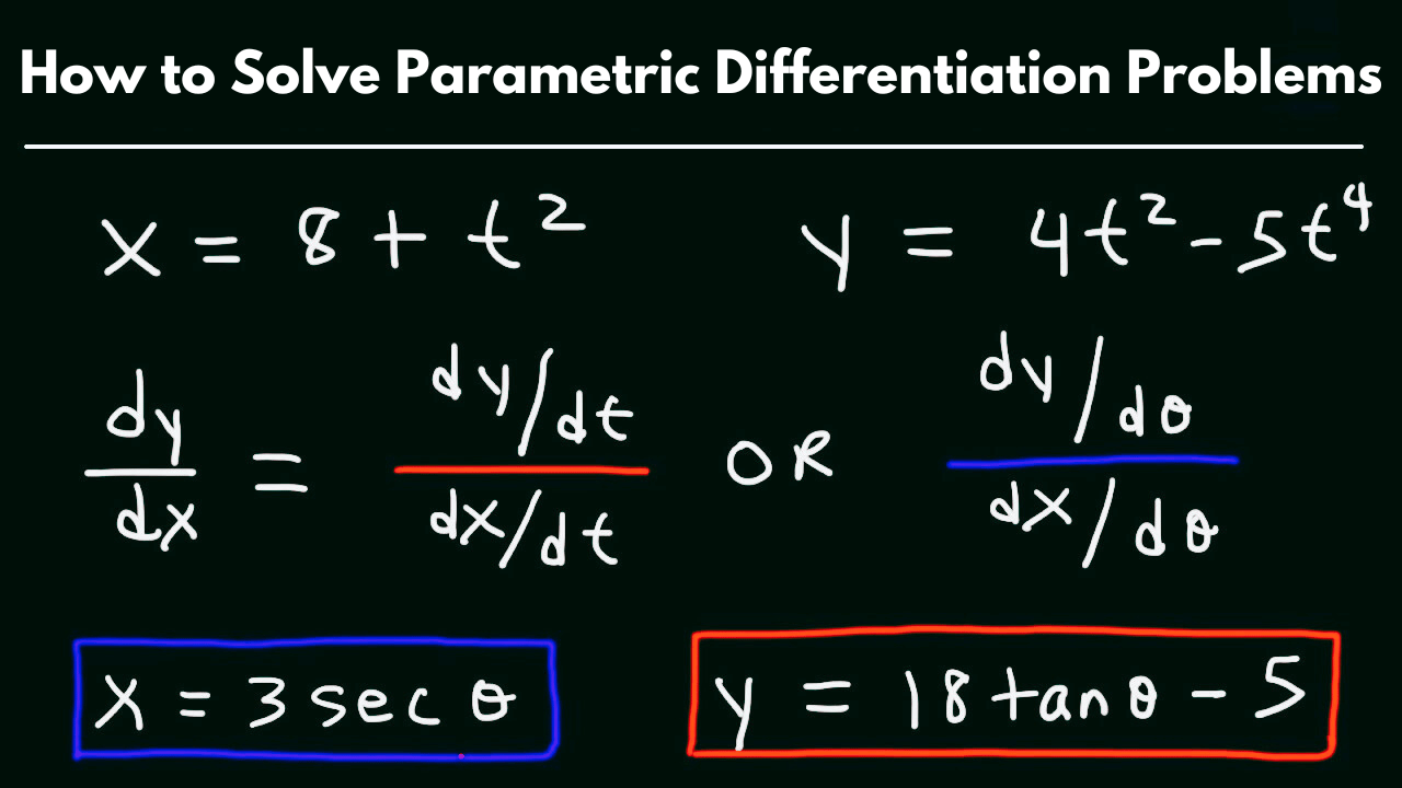 derivative of parametric functions