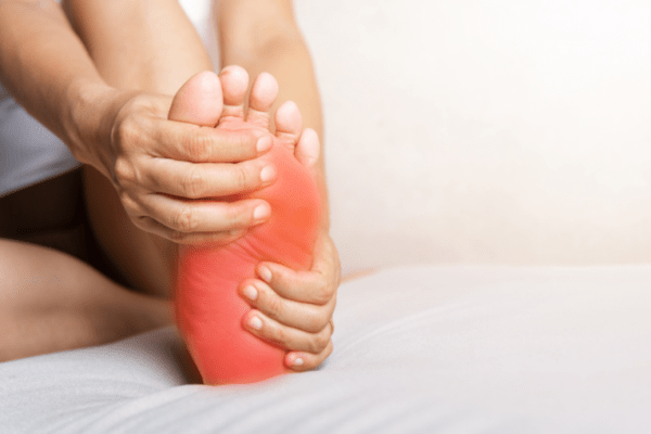 patients foot massage
