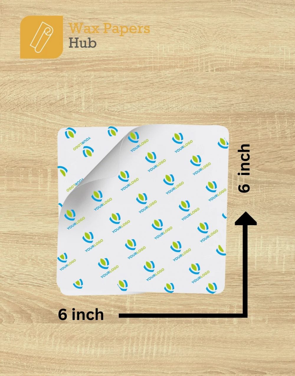 Custom designs in 6×6 Custom Greaseproof Paper