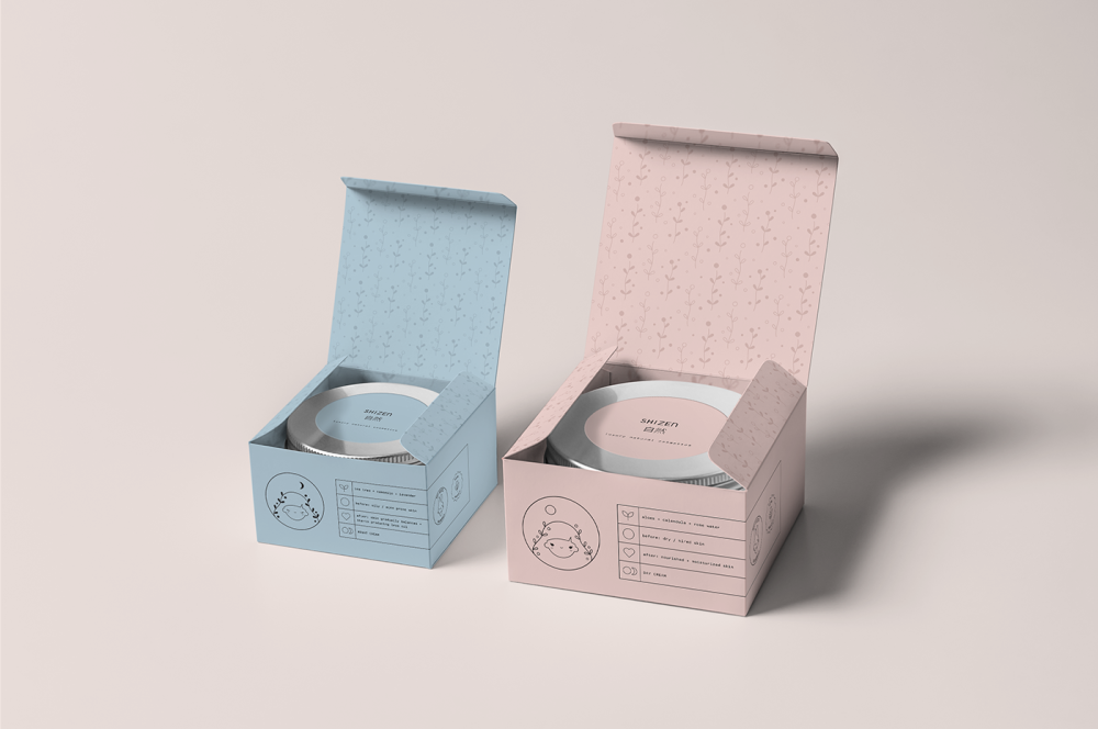 Custom printed cream boxes add a touch of luxury