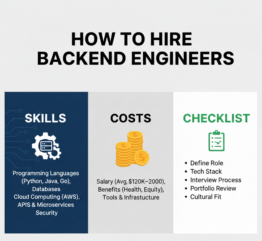 How to Hire Backend Engineers: Skills, Costs & Checklist