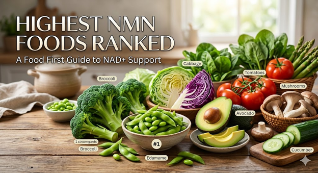 Highest NMN Foods Ranked: A Food First Guide to NAD+ Support