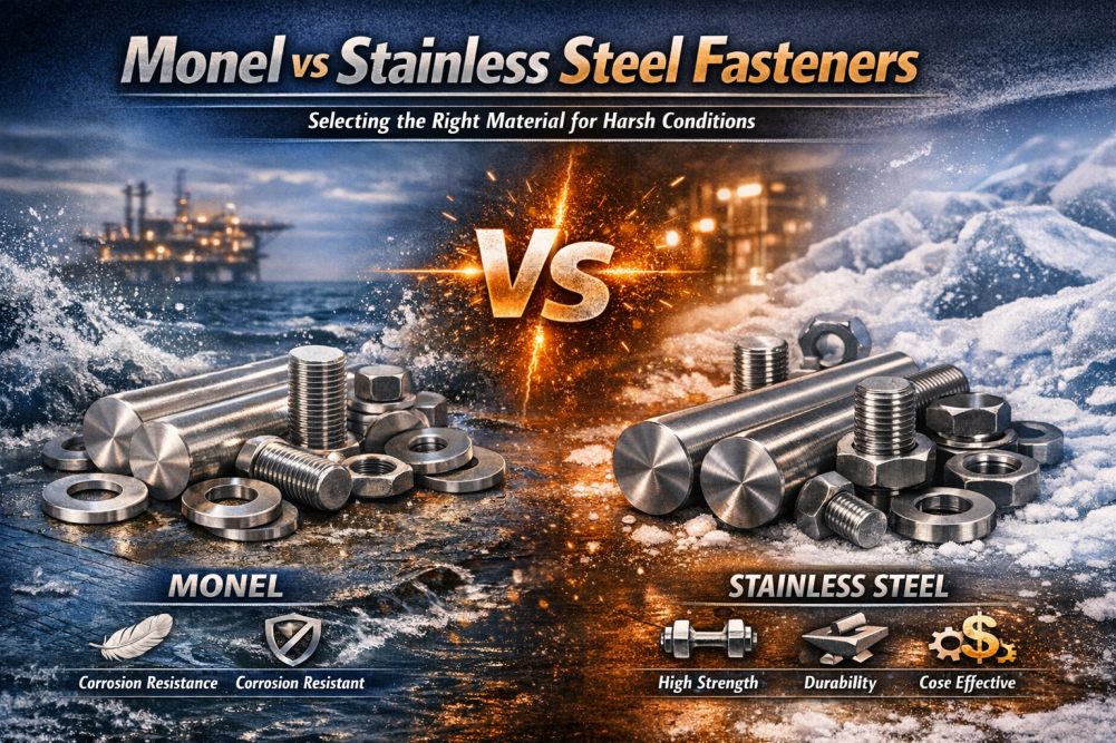 Monel vs Stainless Steel Fasteners – Selecting the Right Material for Harsh Conditions