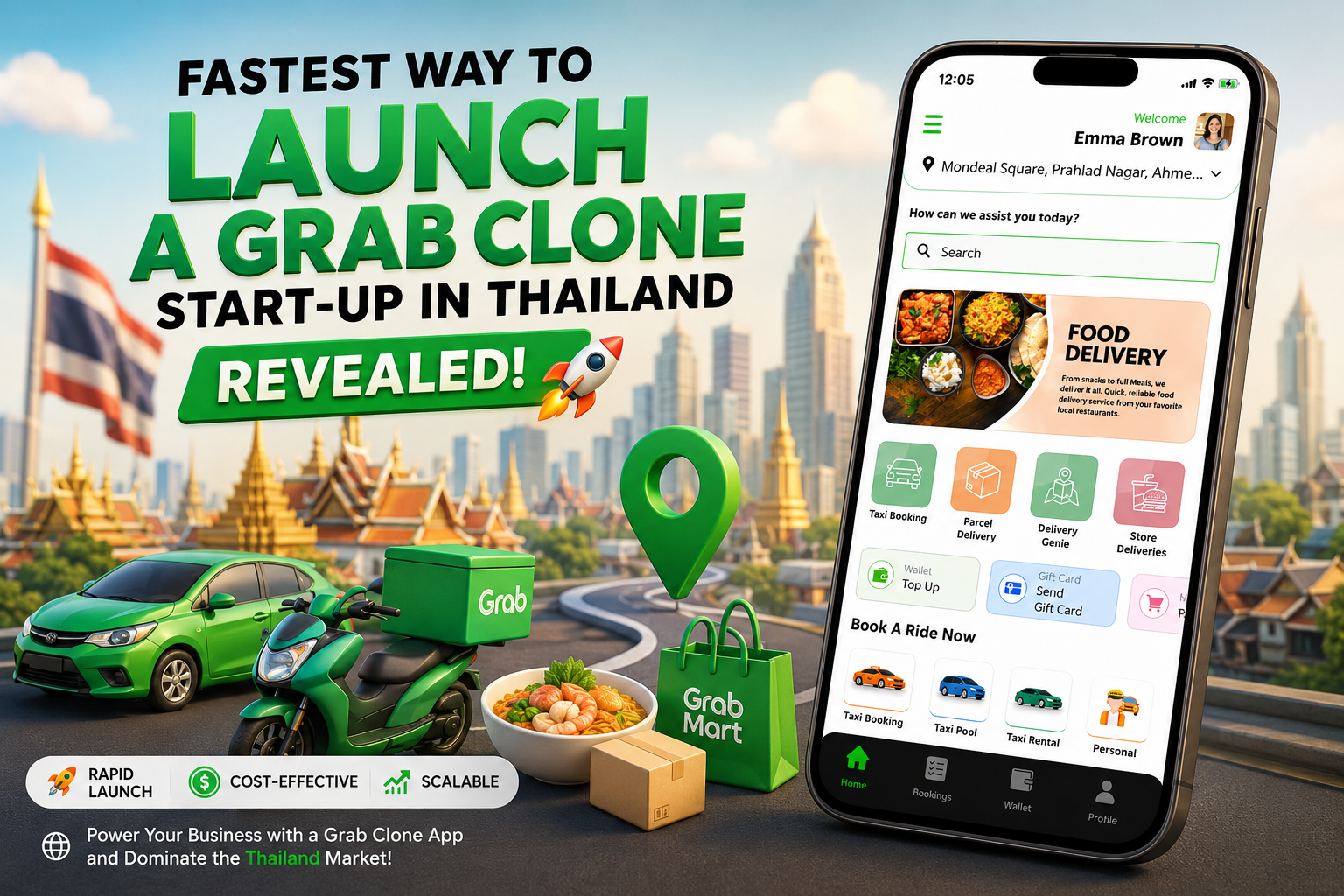 How To Launch  A Grab Clone Start-up Quickly in Thailand?