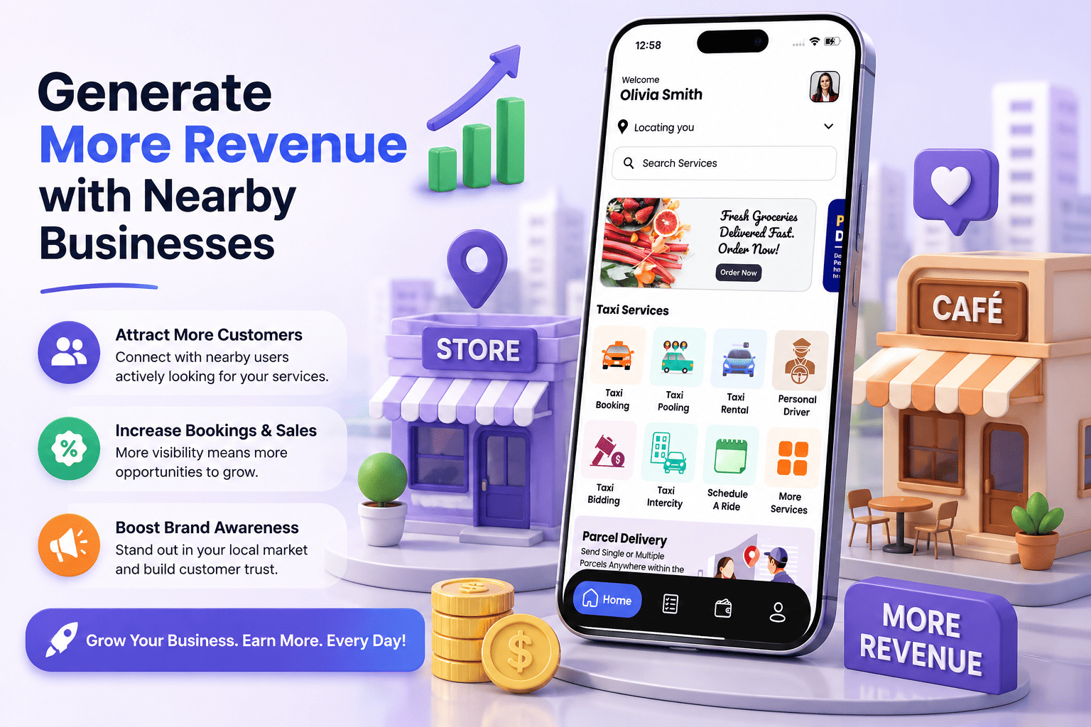 How the Nearby Businesses Feature in Your Gojek Clone Quietly Generates Ad Revenue